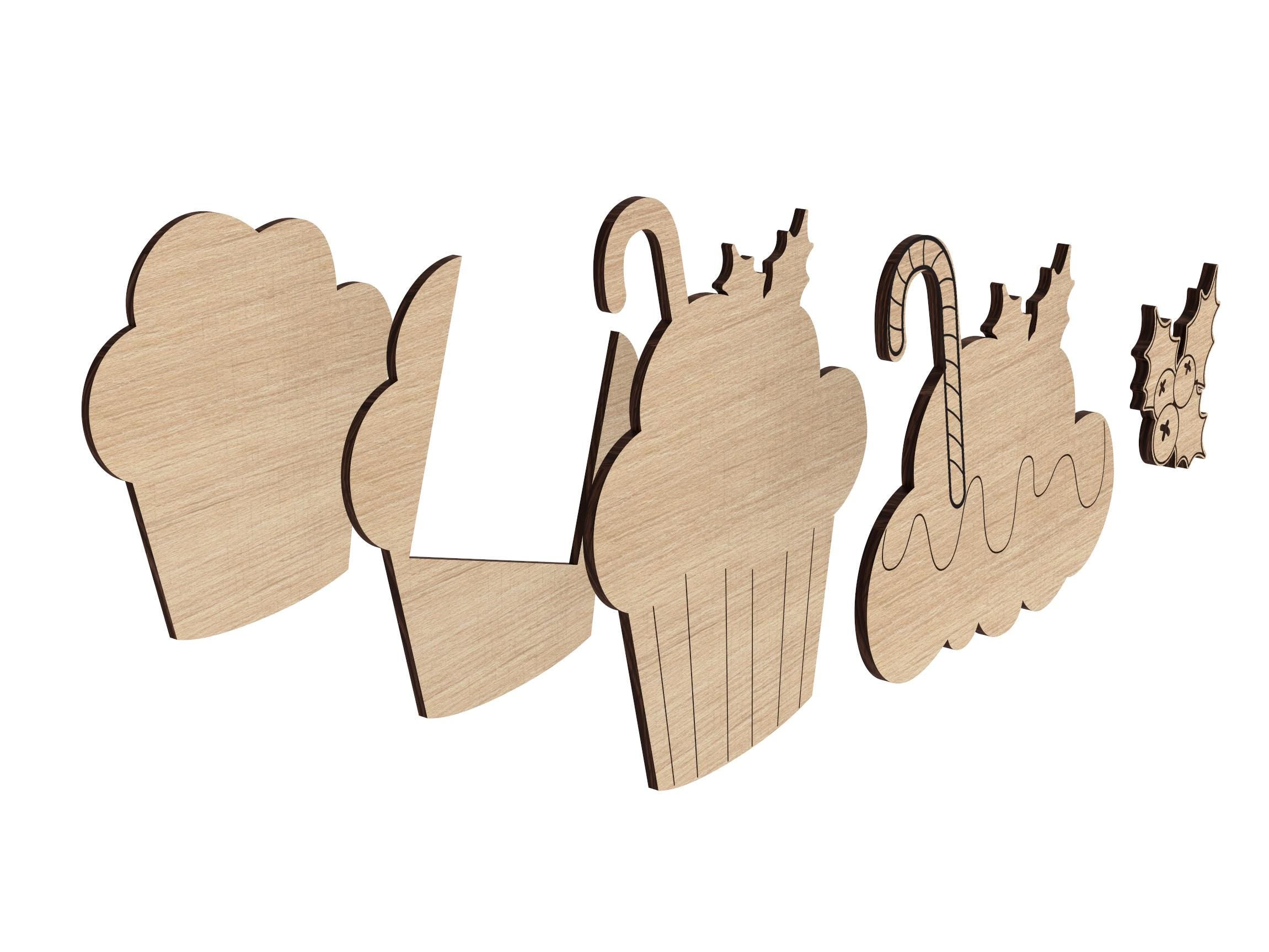 Personalized Wooden Cupcake Gift Card Holder: Christmas Keepsake 2025